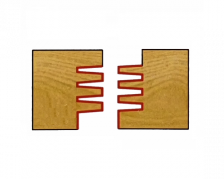 Фреза пазо-шиповое сращивание Z=2 D=63.5x23.29x83 h=12.7 S=12